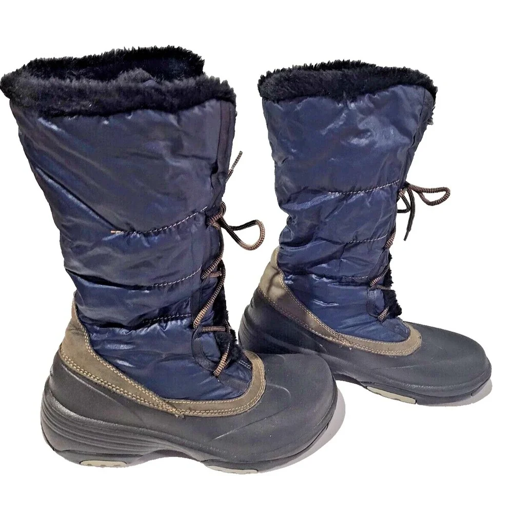 QUARK Waterproof Winter Snow Boots Faux Fur Mid Calf‎ Boots Size 6